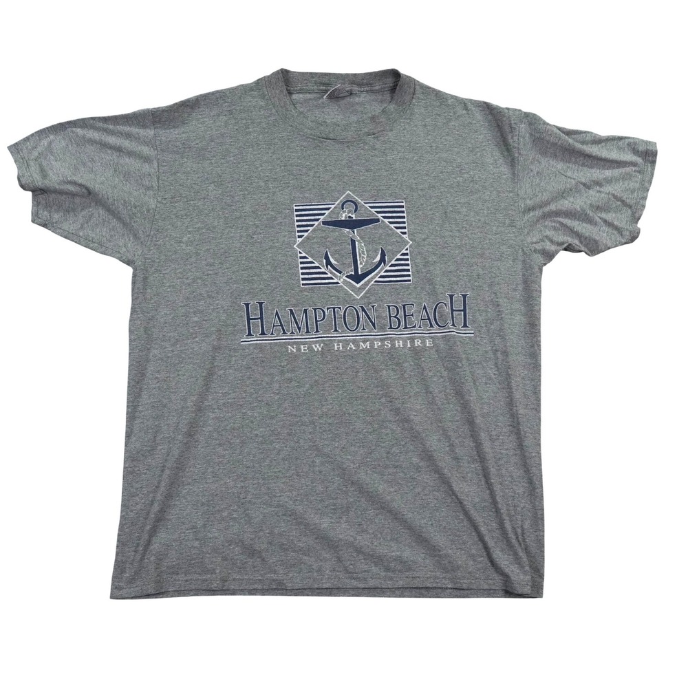 Sherry's Best T Shirt Mens XL Gray Hampton Beach Anchor Logo USA VTG Streetwear